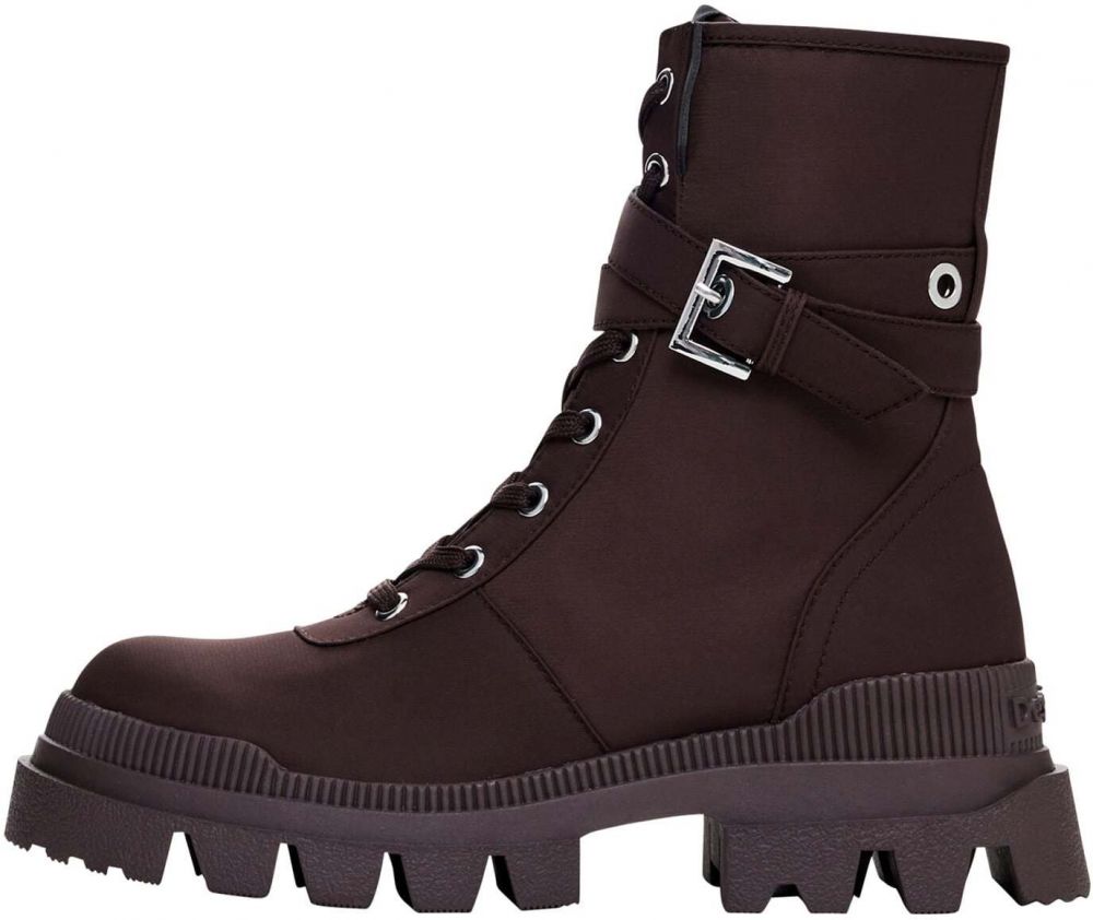 Desigual Šnurovacie členkové čižmy  hnedá