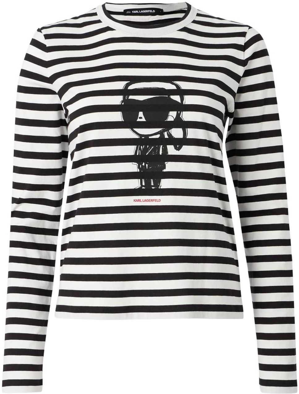 Karl Lagerfeld Tričko 'IKON'  čierna / biela