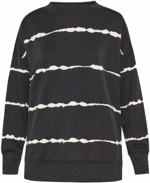 usha BLUE LABEL Mikina  čierna / biela