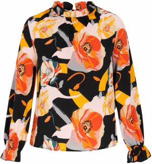 faina Blúzka 'Fashion Look'  žltá / svetlosivá / oranžová / čierna