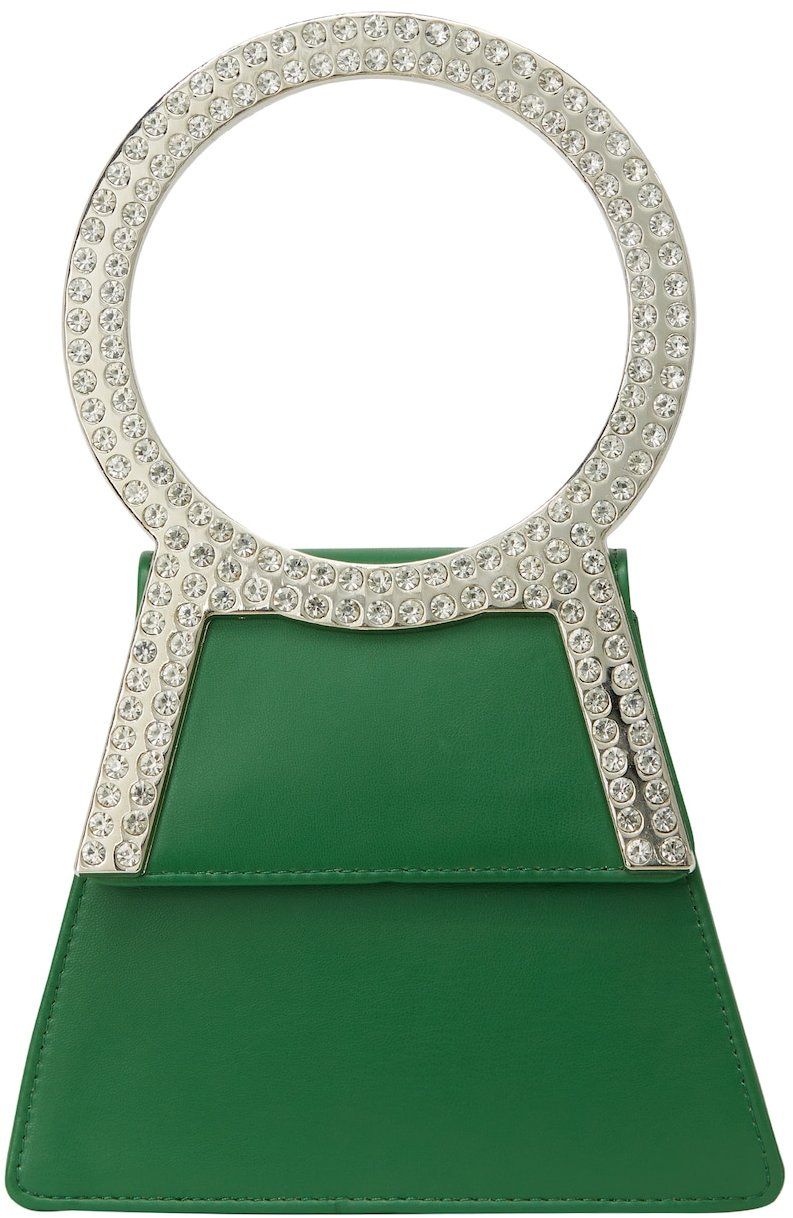 faina Listová kabelka  zelená / strieborná