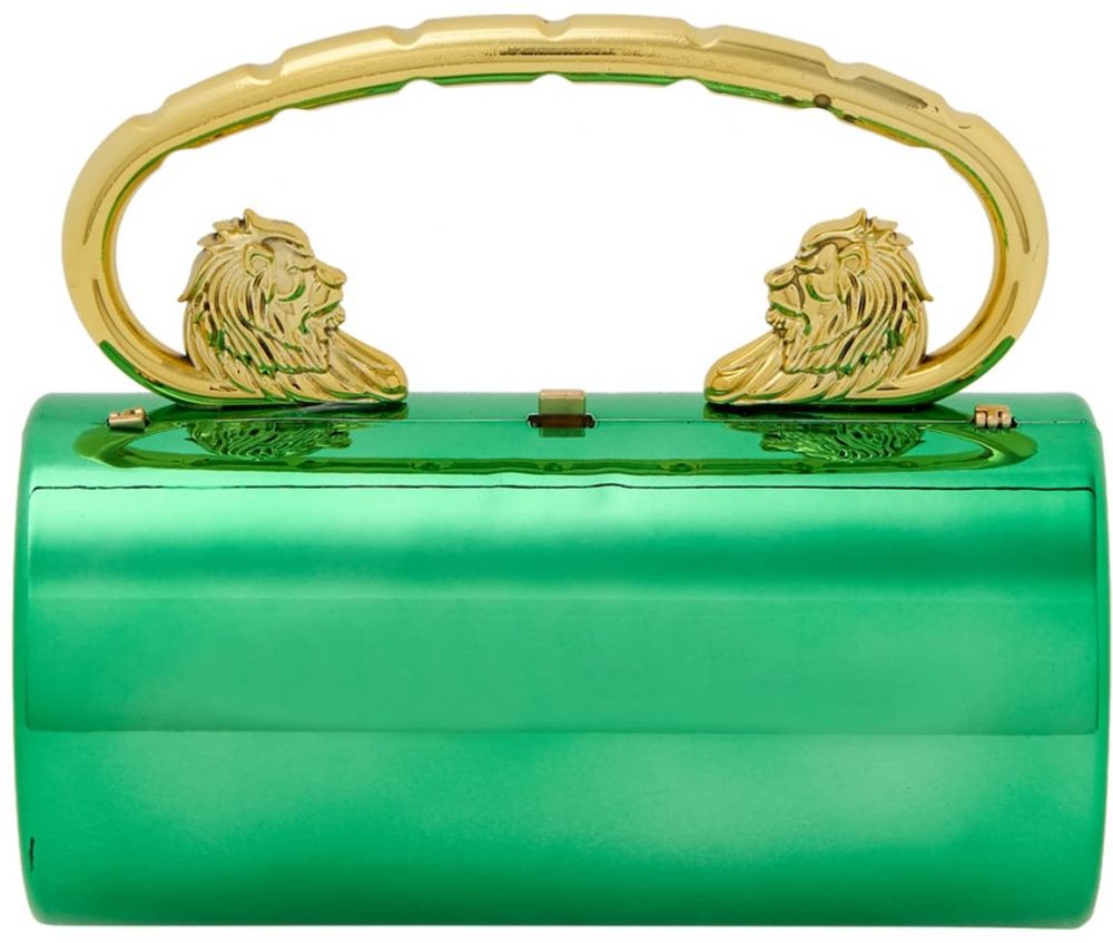 myMo at night Listová kabelka  zlatá / zelená