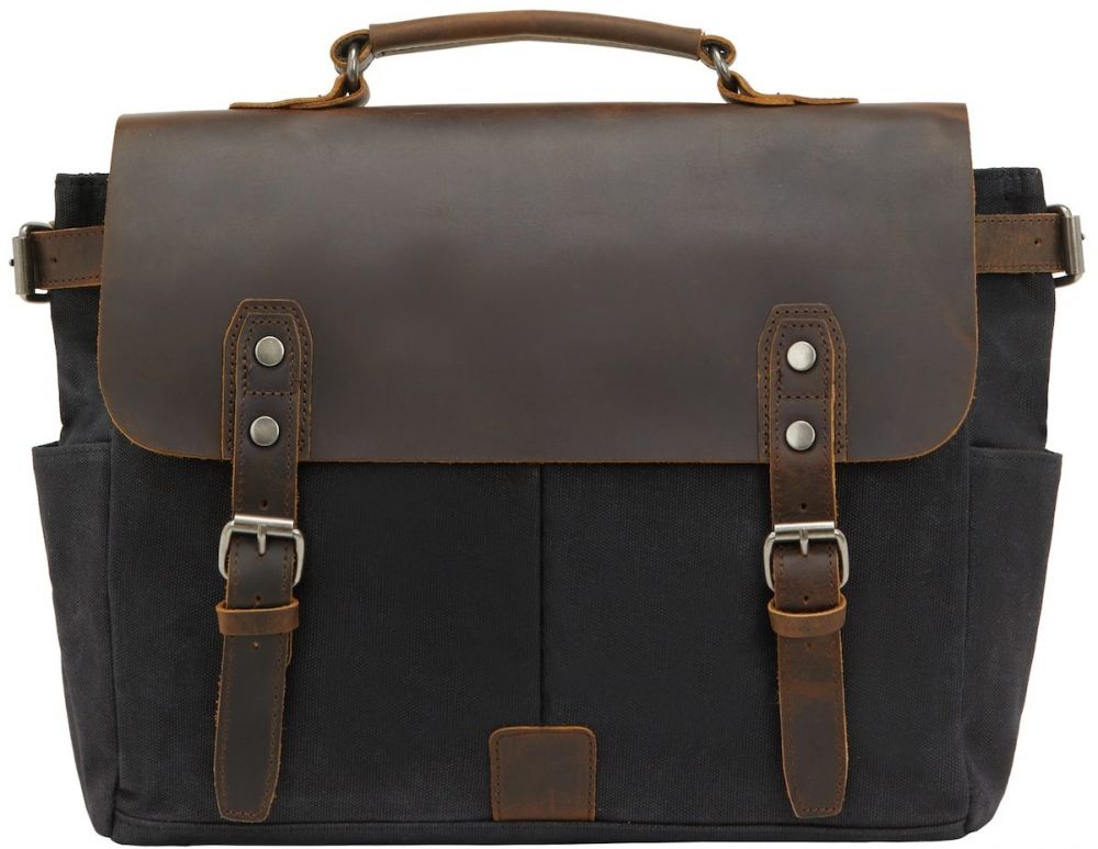 DreiMaster Vintage Messenger  tmavohnedá / čierna