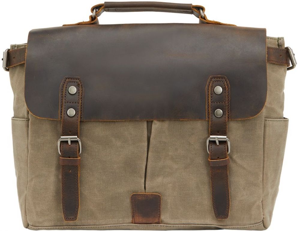 DreiMaster Vintage Messenger  hnedá / olivová