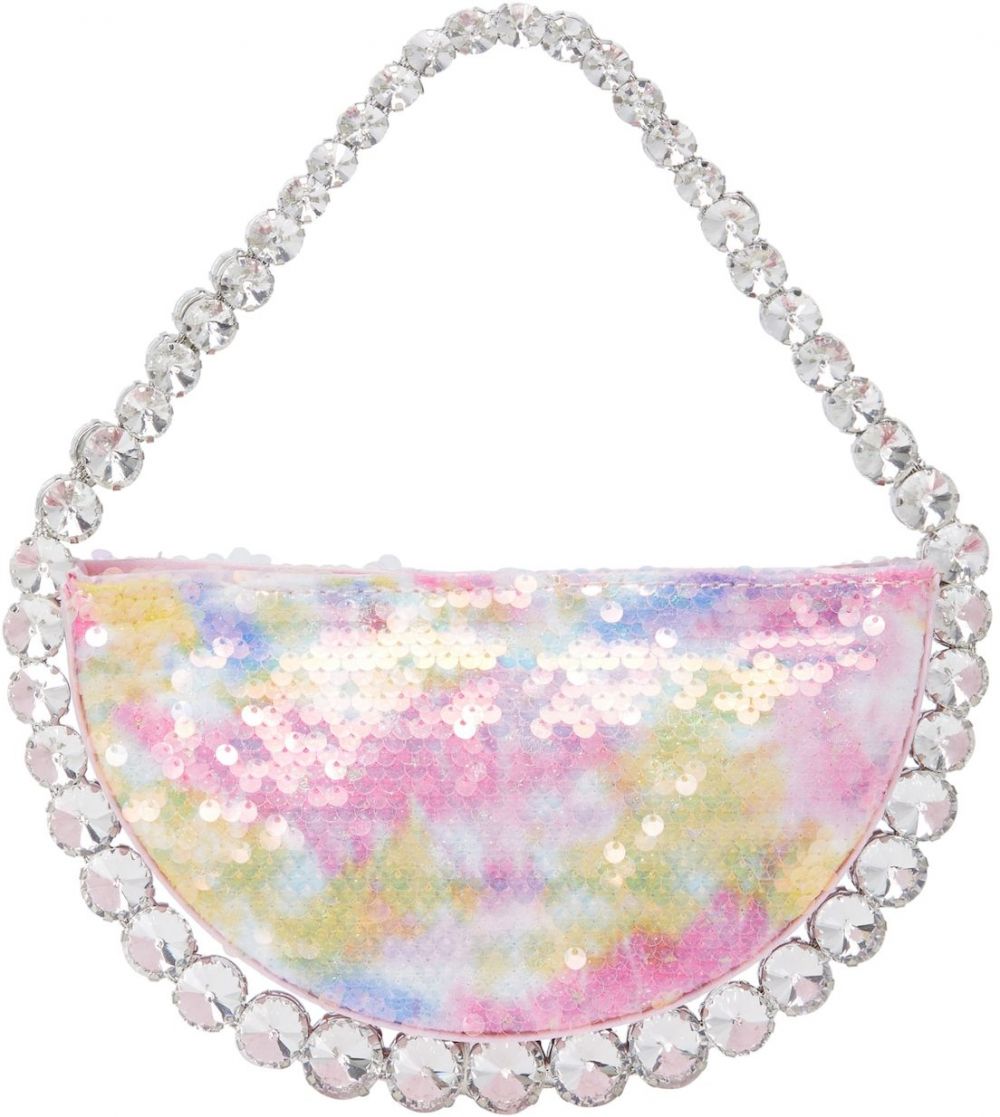 myMo at night Listová kabelka  svetlomodrá / svetlozelená / fuksia / strieborná