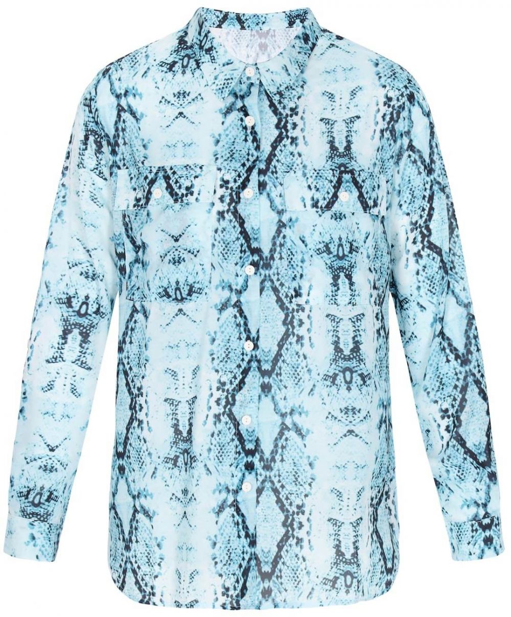 faina Blúzka 'Fashion Look'  svetlomodrá / čierna