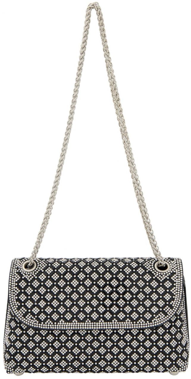 faina Listová kabelka  čierna / priehľadná