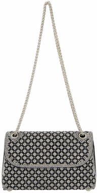 faina Listová kabelka  čierna / priehľadná