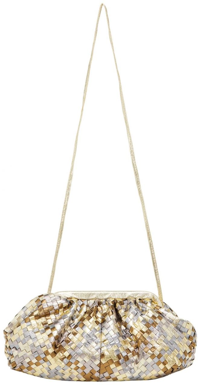 faina Listová kabelka  zlatá žltá / zlatá / striebornosivá