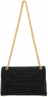 faina Listová kabelka  čierna