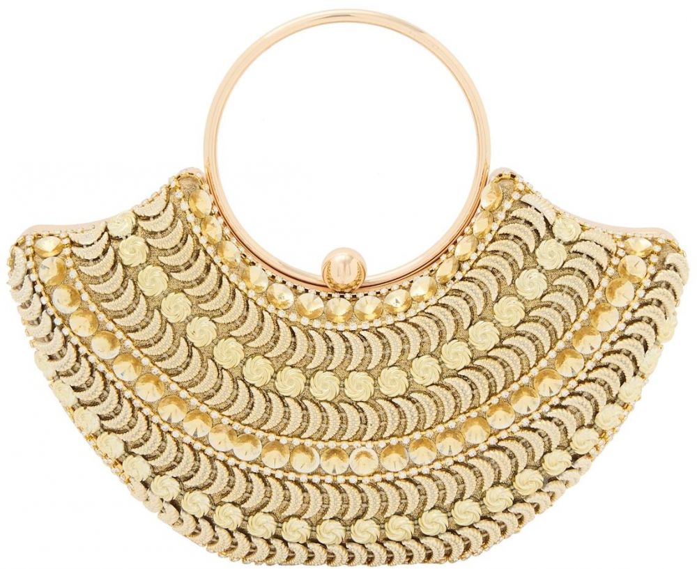 faina Listová kabelka 'Elegant'  béžová / zlatá