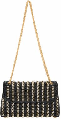 faina Listová kabelka  zlatá / čierna