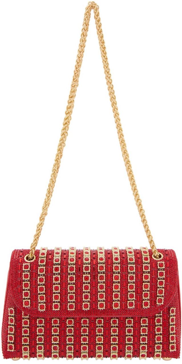 faina Listová kabelka  zlatá / červená