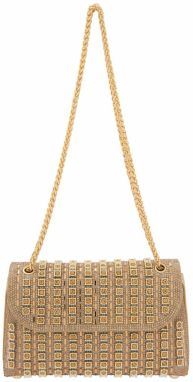 faina Listová kabelka  zlatá / sivá