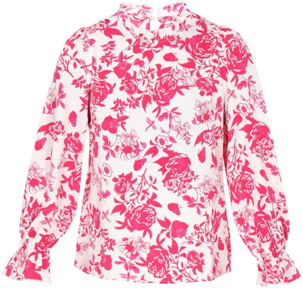 Usha Blúzka  fuksia / biela