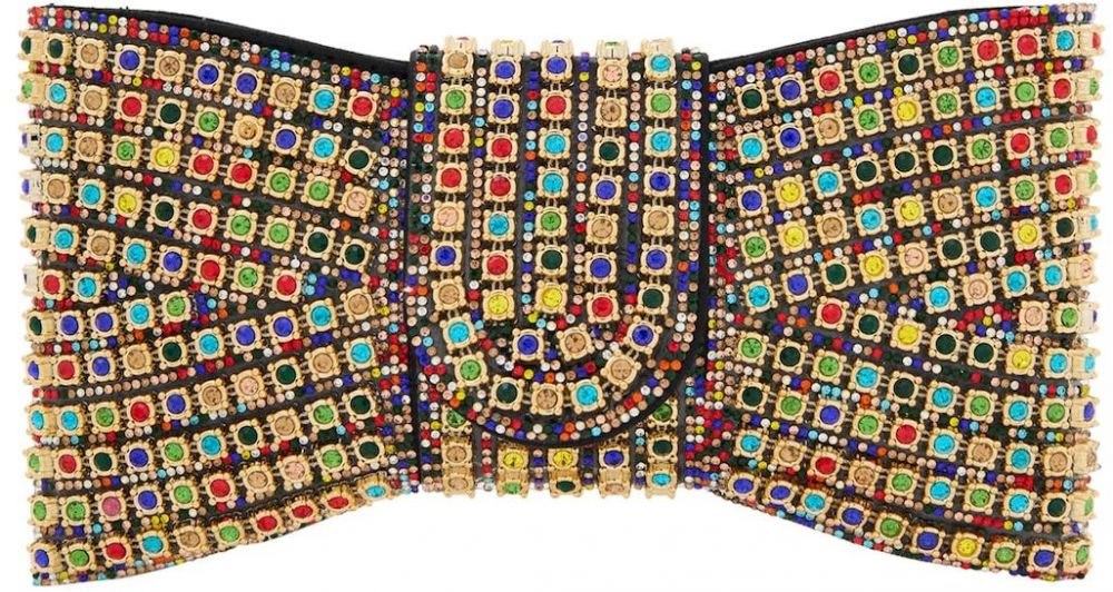 faina Listová kabelka  zlatá / svetlozelená / červená / čierna