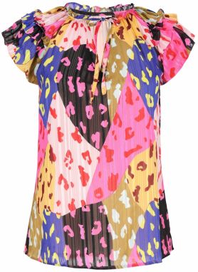 faina Blúzka 'Fashion Look'  kobaltovomodrá / horčicová / ružová / čierna