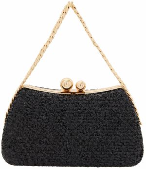 faina Listová kabelka  čierna