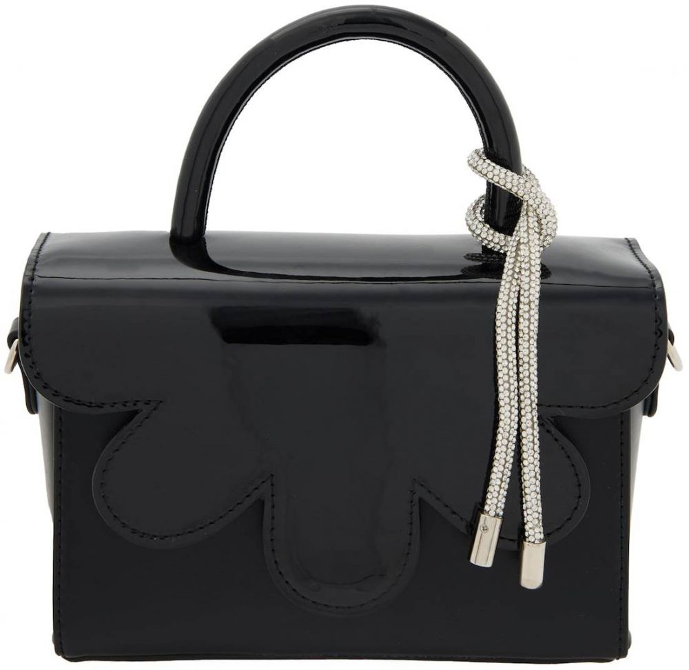 NAEMI Listová kabelka  čierna / strieborná