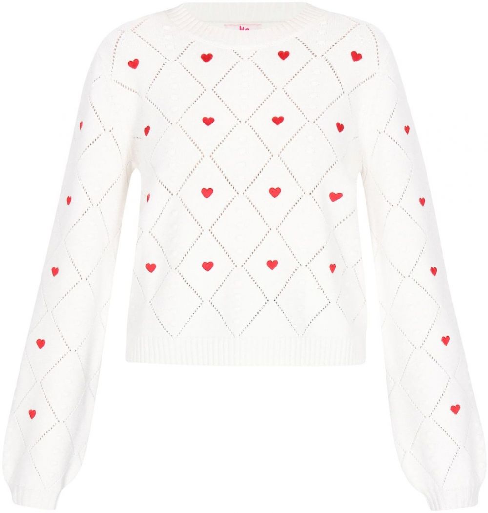 MYMO Sveter  červená / šedobiela