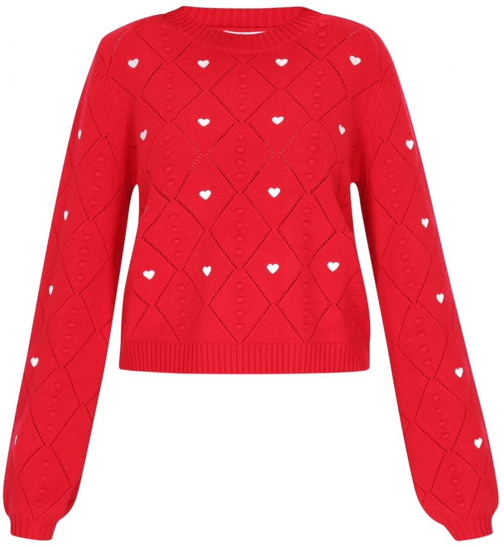 MYMO Sveter  červená / biela