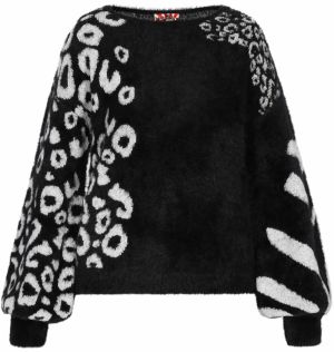 myMo ROCKS Sveter  čierna / biela