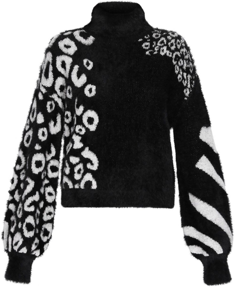 myMo ROCKS Sveter  čierna / biela