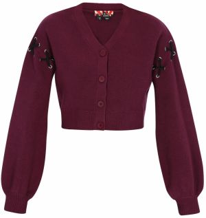 myMo ROCKS Kardigán  burgundská
