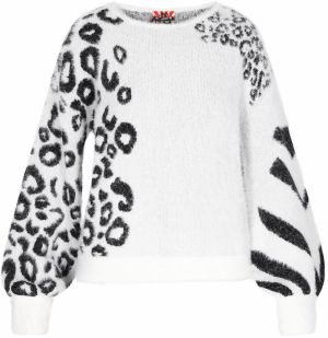 myMo ROCKS Sveter  čierna / šedobiela