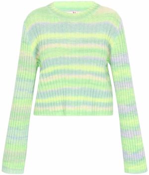 MYMO Sveter 'Young Fashion'  azúrová / žltá / svetlozelená / ružová