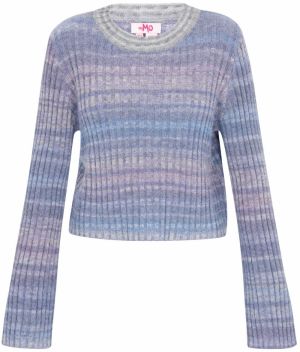 MYMO Sveter  modrá / indigo / svetlomodrá / sivá melírovaná