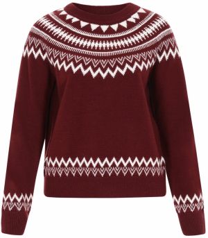 DreiMaster Maritim Sveter  tmavočervená / biela