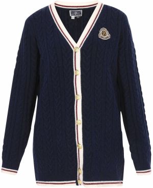 DreiMaster Maritim Kardigán  tmavomodrá / tmavočervená