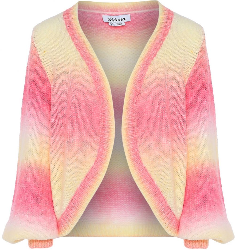 Sidona Kardigán  svetložltá / ružová