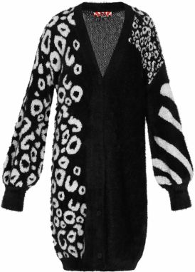 myMo ROCKS Kardigán  čierna / biela