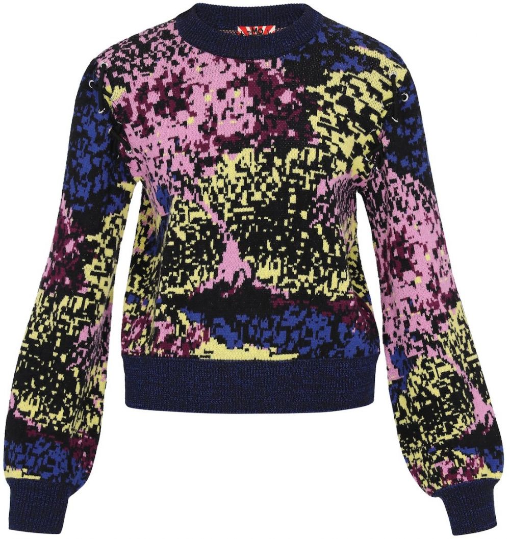 myMo ROCKS Sveter  tmavomodrá / zelená / ružová