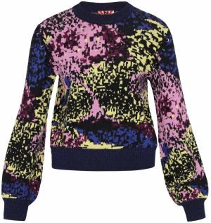 myMo ROCKS Sveter  tmavomodrá / zelená / ružová