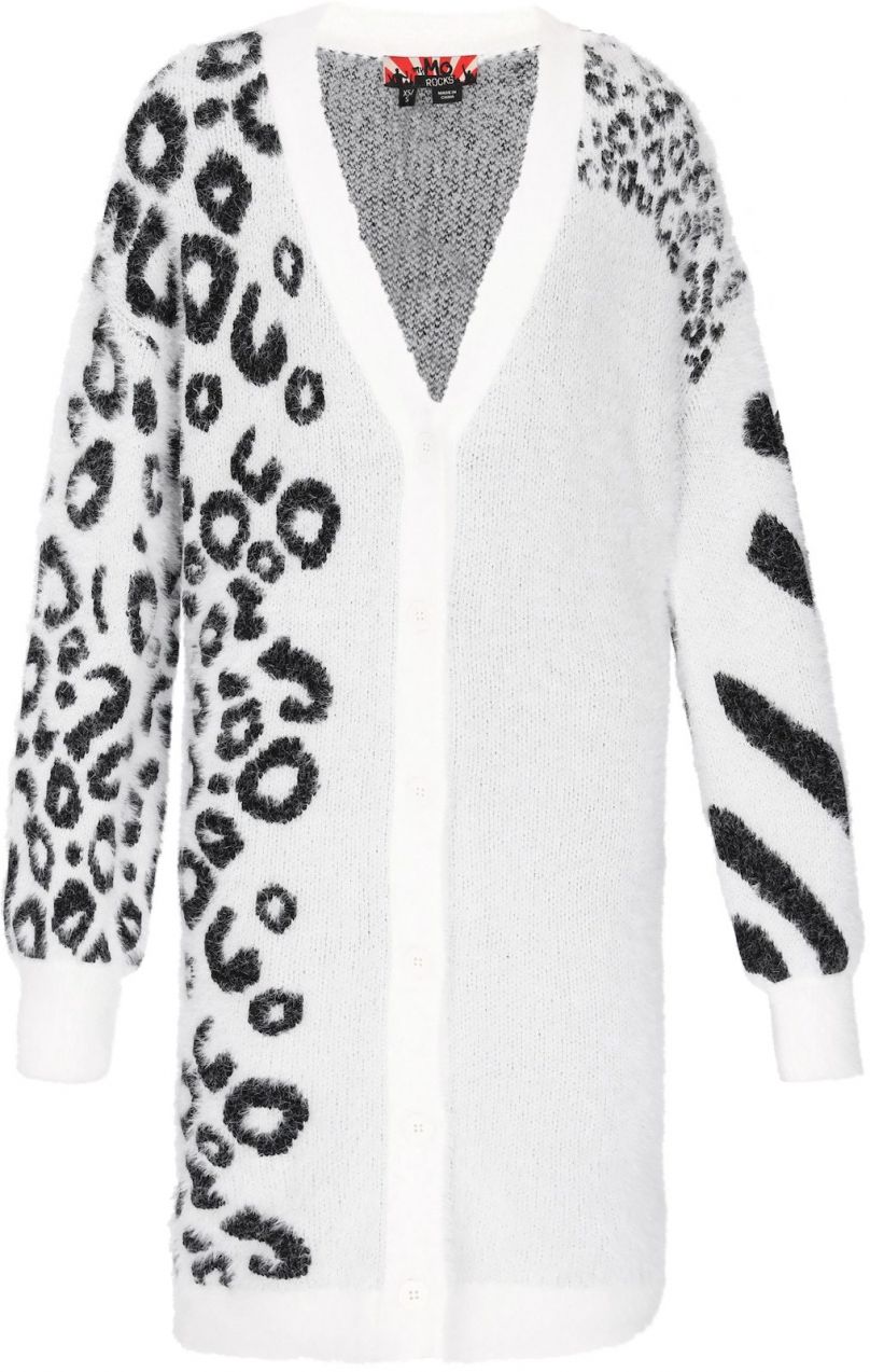 myMo ROCKS Kardigán  čierna / šedobiela