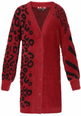 myMo ROCKS Kardigán  burgundská / čierna