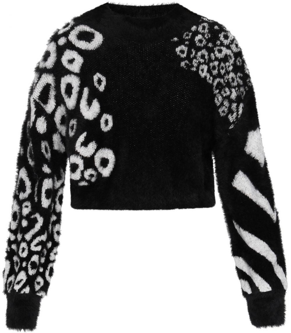 myMo ROCKS Sveter  čierna / biela