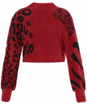 myMo ROCKS Sveter  burgundská / čierna