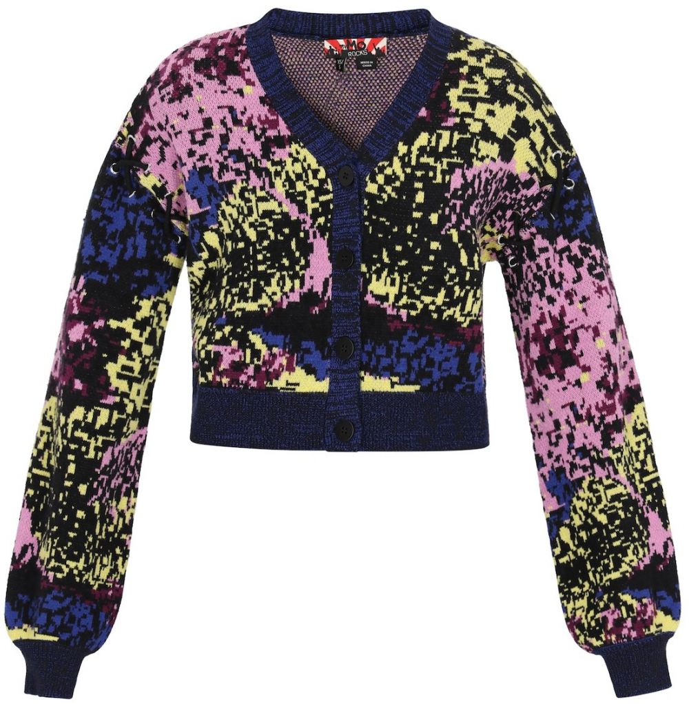 myMo ROCKS Kardigán  tmavomodrá / trávovo zelená / ružová / čierna
