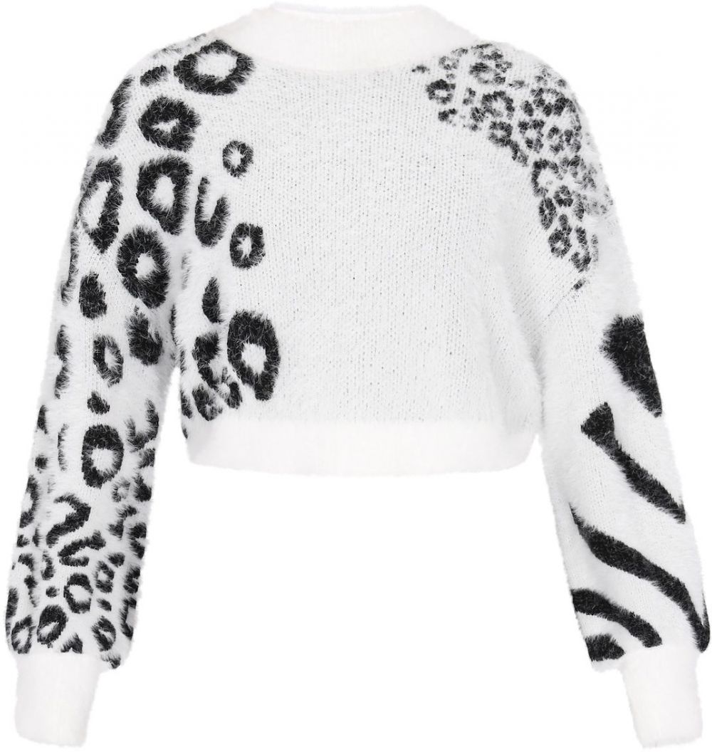 myMo ROCKS Sveter  čierna / šedobiela