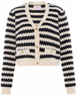 aleva Kardigán  čierna / biela ako vlna