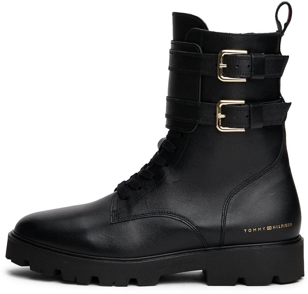 TOMMY HILFIGER Šnurovacie členkové čižmy  čierna