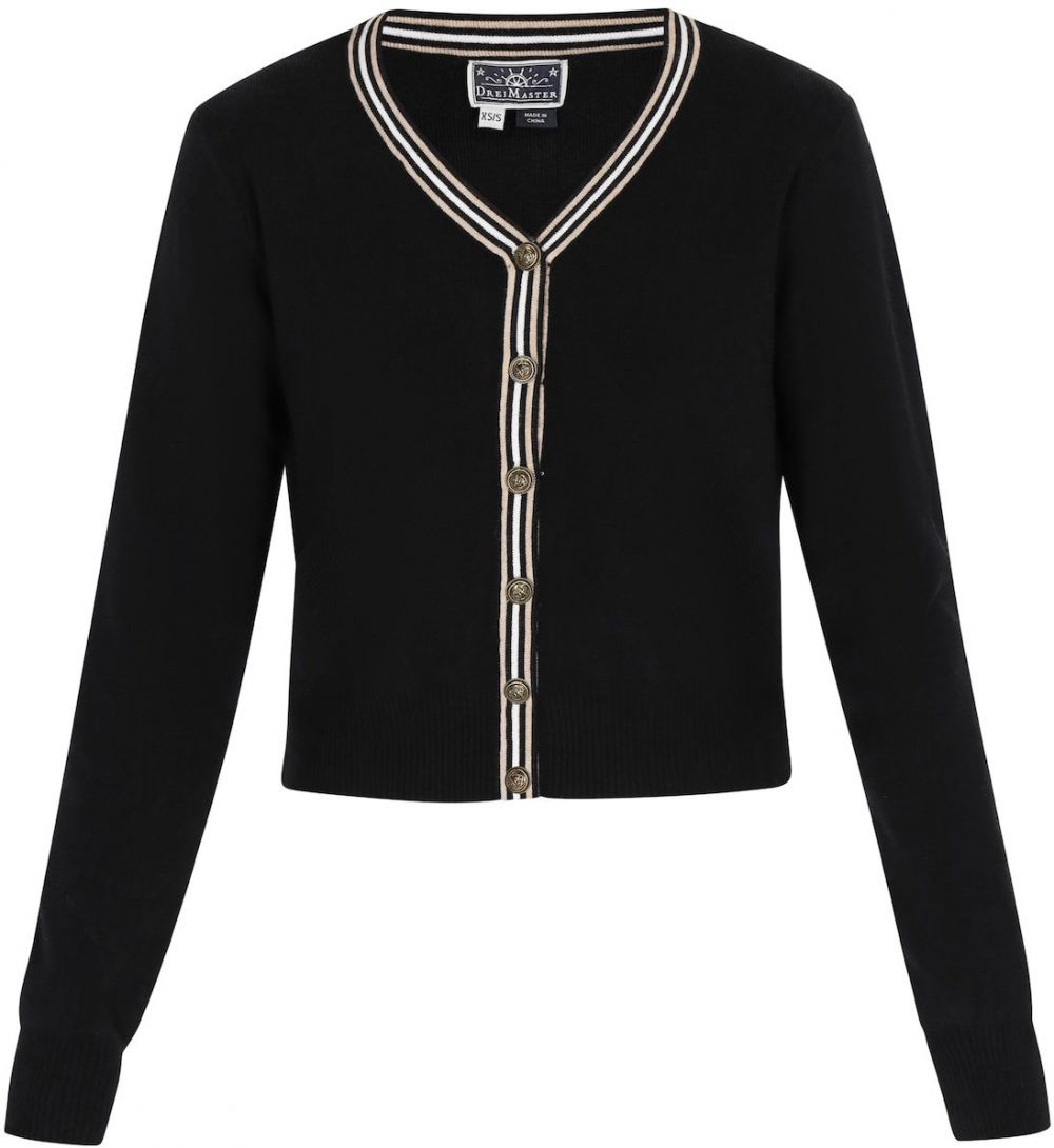 DreiMaster Maritim Kardigán  krémová / čierna / biela