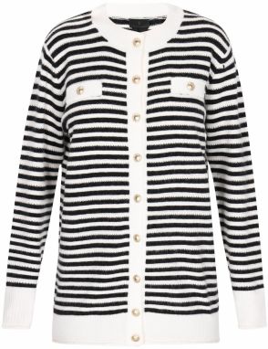 DreiMaster Klassik Kardigán  čierna / biela