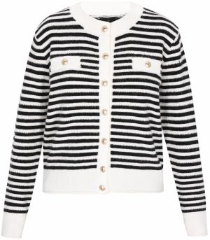 DreiMaster Klassik Kardigán  čierna / biela