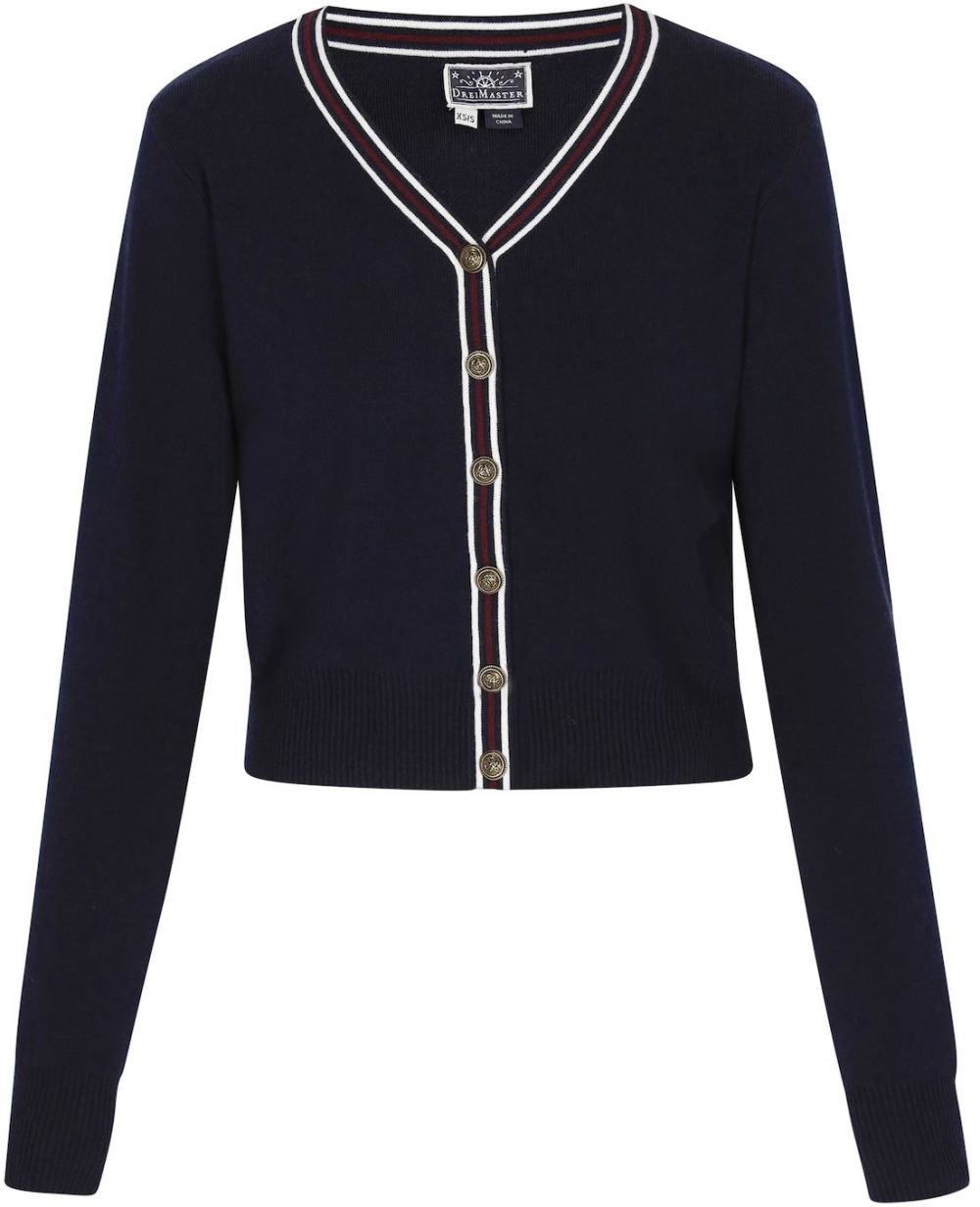 DreiMaster Maritim Kardigán  námornícka modrá / biela