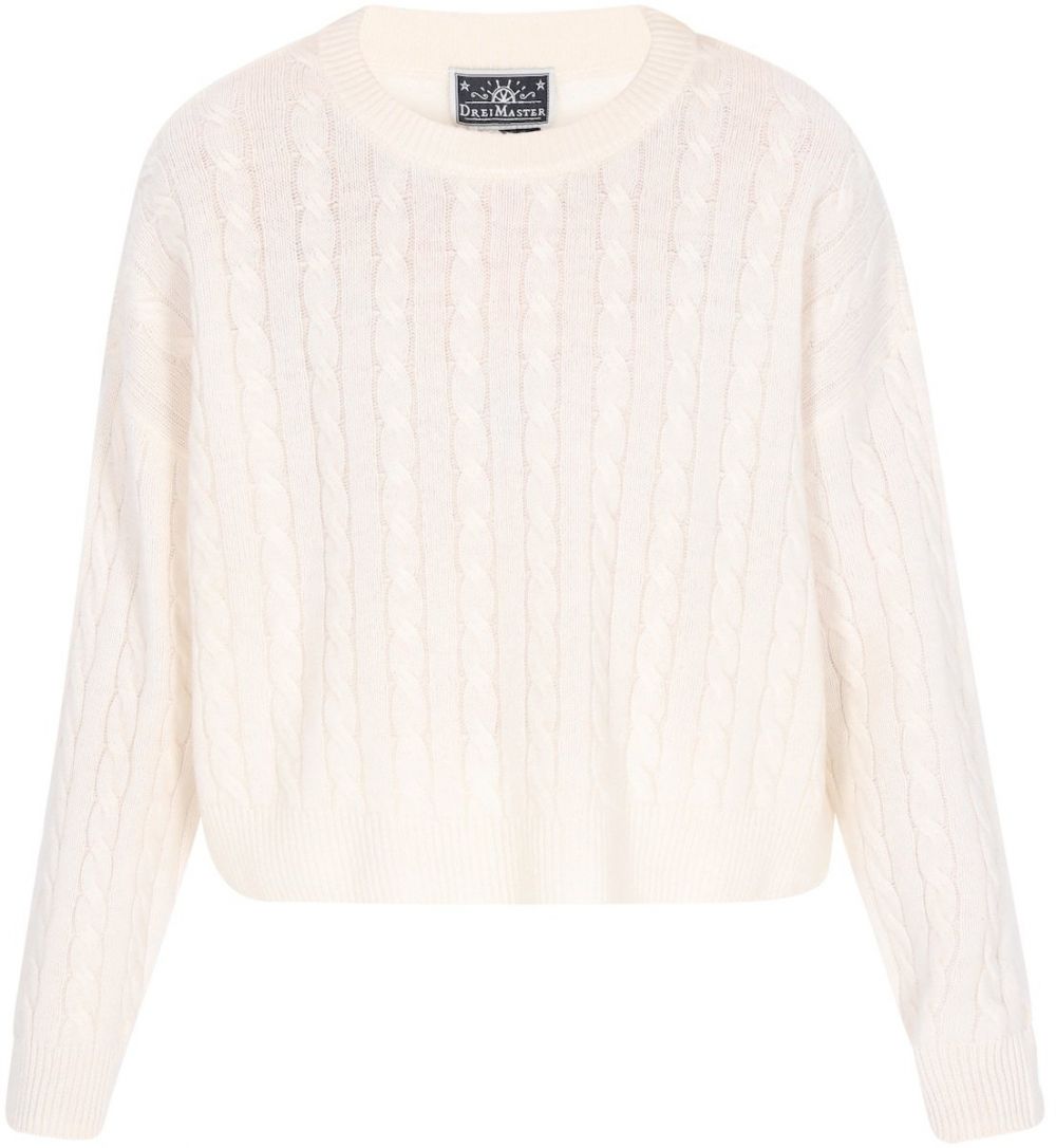 DreiMaster Maritim Sveter  šedobiela